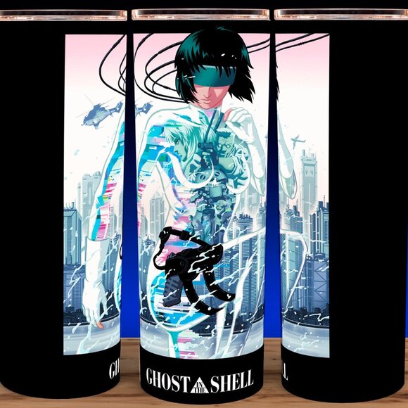 Glow in the Dark Ghost in the Shell Anime Cup Mug Tumbler 20oz - Picture 2 of 4